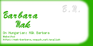 barbara mak business card